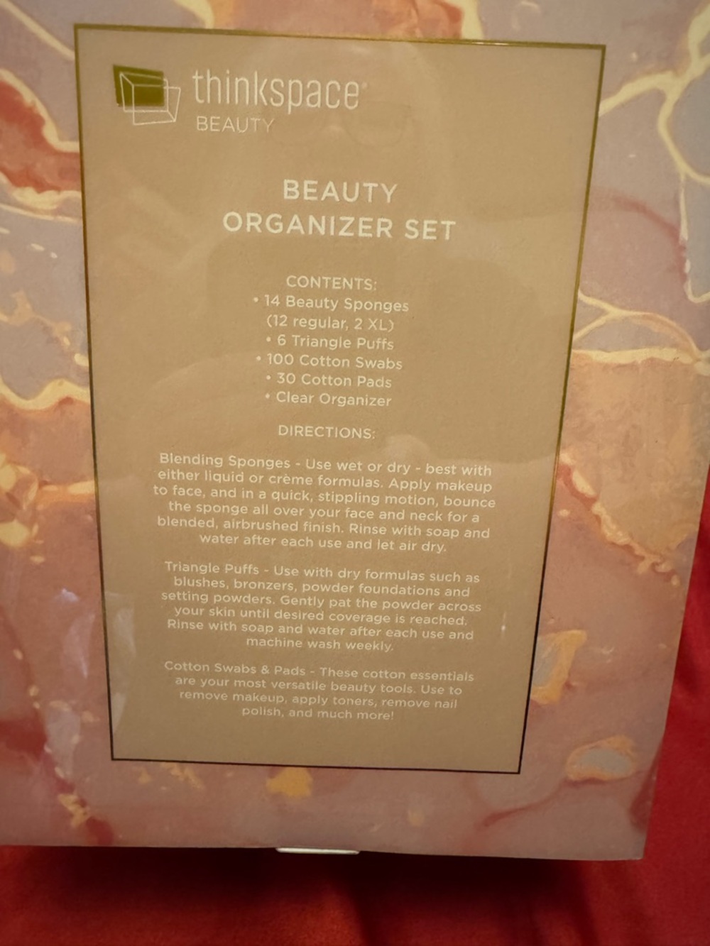 Thinkspace Beauty 150pc Makeup Set -Sponges, Puffs, & Swabs with Clear Organizer - Picture 6 of 6
